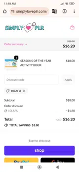 10LAFU coupon verification screenshot