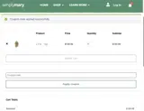SimplyMary coupon verification screenshot