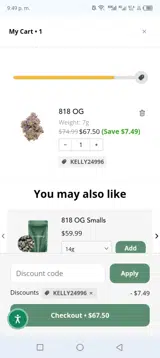 SimplyMary coupon verification screenshot