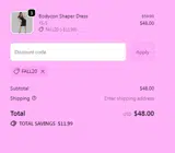 FALL20 coupon verification screenshot