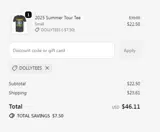 dollytees coupon verification screenshot