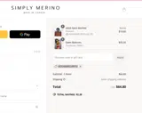 Simply Merino coupon verification screenshot