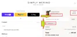 Simply Merino coupon verification screenshot