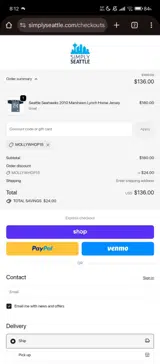MOLLYWHOP15 coupon verification screenshot