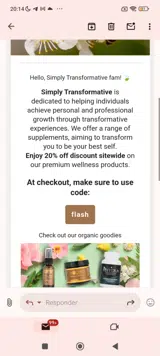 Flash coupon verification screenshot