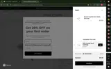 WELCOME15 coupon verification screenshot