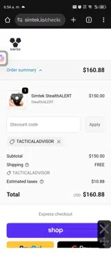 TACTICALADVISOR coupon verification screenshot