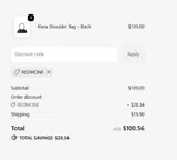 redmone coupon verification screenshot