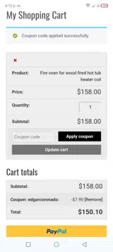 edgarcoronado coupon verification screenshot