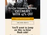 bday15 coupon verification screenshot