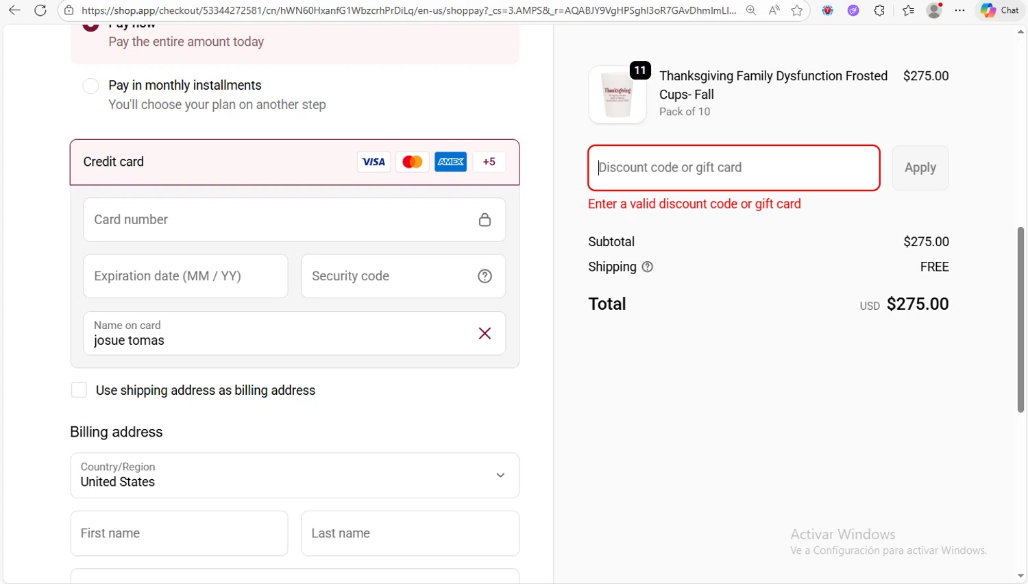 Sip Hip Hooray discount code screenshot showing code BLACKFRIDAY applied at Sip Hip Hooray checkout page. Uploaded by SimplyCodes community member Franco20 on Dec 3, 2025