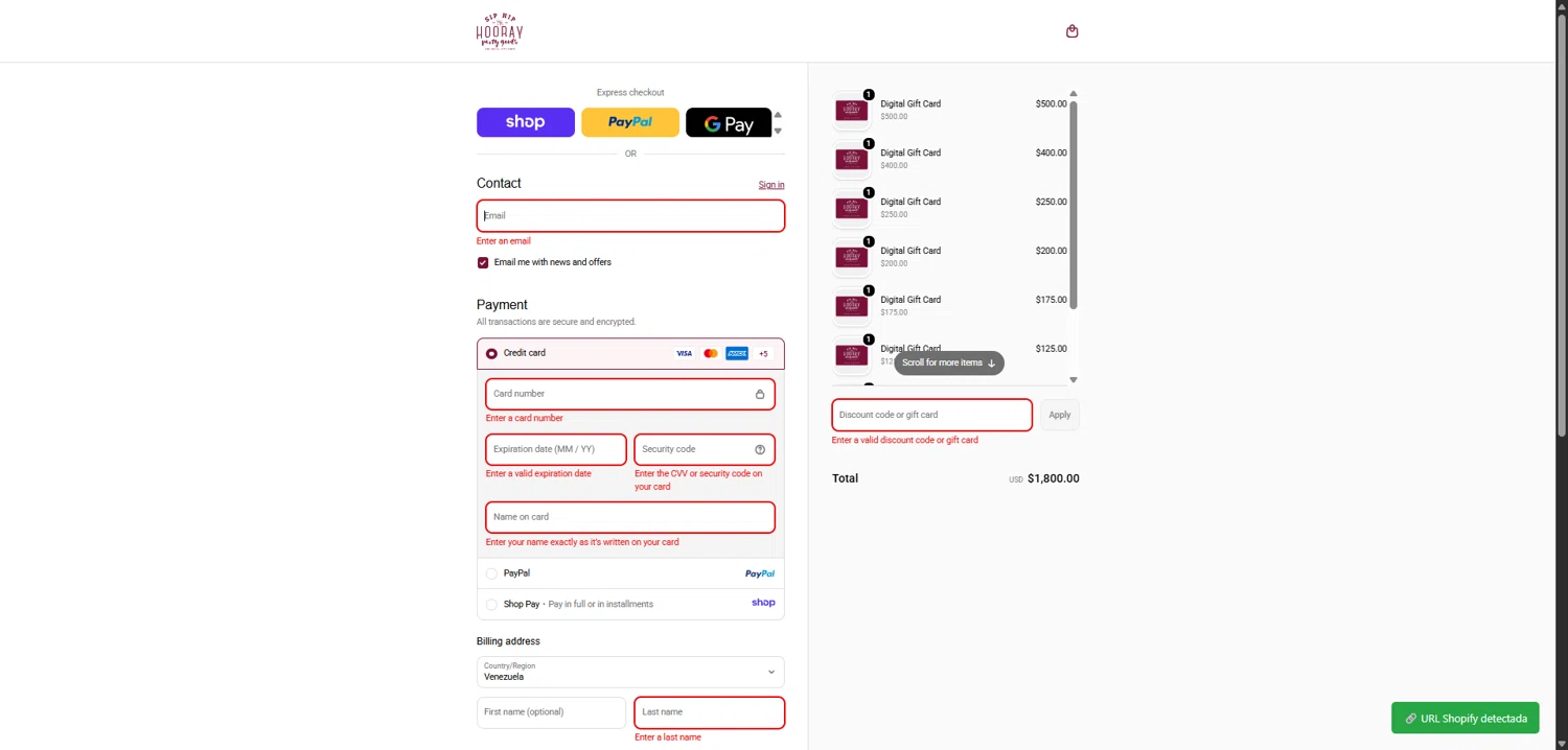 Sip Hip Hooray discount code screenshot showing code BLACKFRIDAY applied at Sip Hip Hooray checkout page. Uploaded by SimplyCodes community member MagnificentTitan6986 on Dec 3, 2025