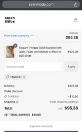 TAMKHU coupon verification screenshot