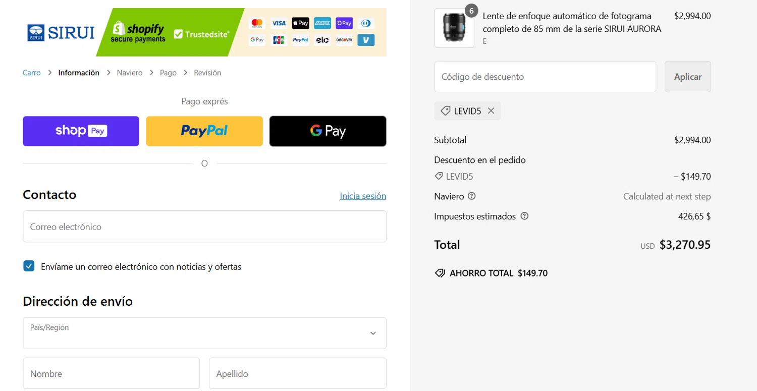how to use Sirui coupons