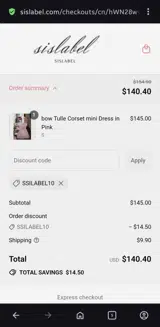 ssilabel10 coupon verification screenshot