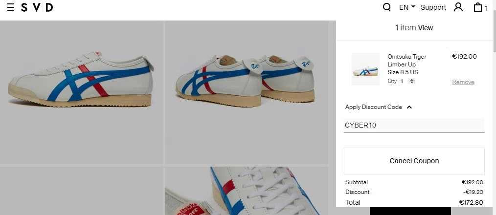 Sivasdescalzo checkout page showing Sivasdescalzo discount code box | Screenshot taken by SimplyCodes community member on Nov 30, 2020