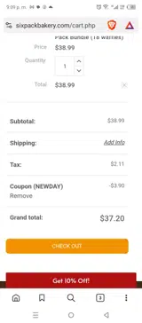 NEWDAY coupon verification screenshot