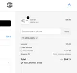 Size Glasses coupon verification screenshot