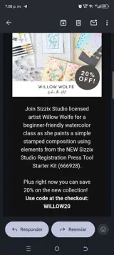 WILLOW20 coupon verification screenshot