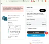 San Jose Sharks Shop coupon verification screenshot