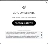 San Jose Sharks Shop coupon verification screenshot