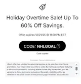 San Jose Sharks Shop coupon verification screenshot