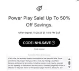 San Jose Sharks Shop coupon verification screenshot