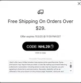 San Jose Sharks Shop coupon verification screenshot