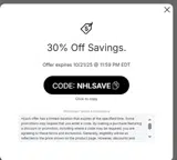 San Jose Sharks Shop coupon verification screenshot