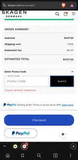 6D9EPOE95O coupon verification screenshot