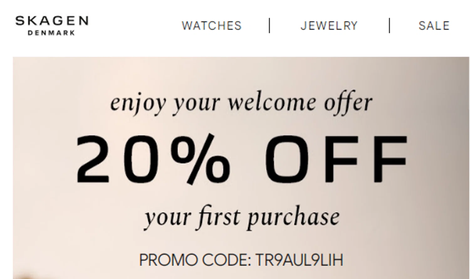 Skagen promo code screenshot showing code TR9AUL9LIH applied at Skagen checkout page. Uploaded by SimplyCodes community member Alofoke on Dec 3, 2025