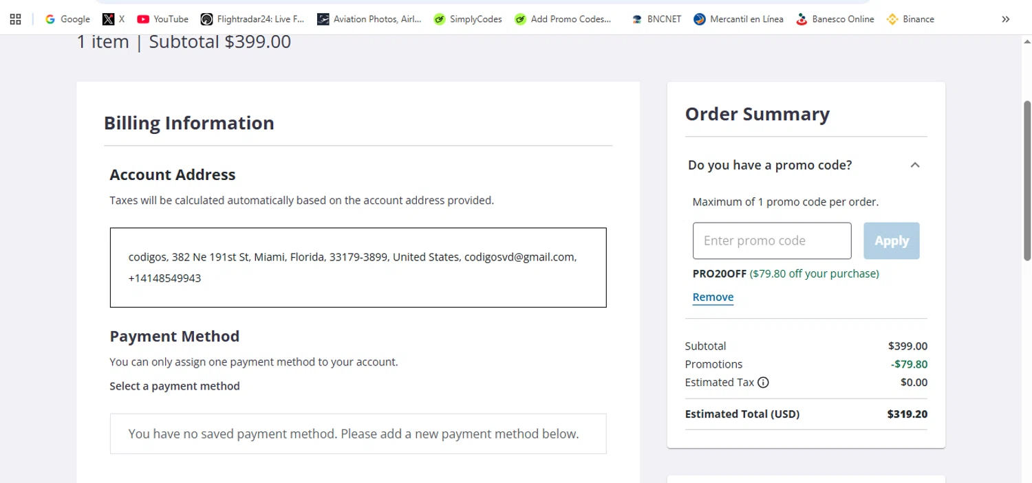 SketchUp promo code screenshot showing code PRO20OFF applied at SketchUp checkout page. Uploaded by SimplyCodes community member victor on Jun 4, 2026