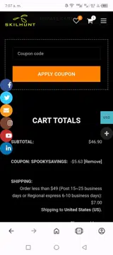 Spookysavings coupon verification screenshot