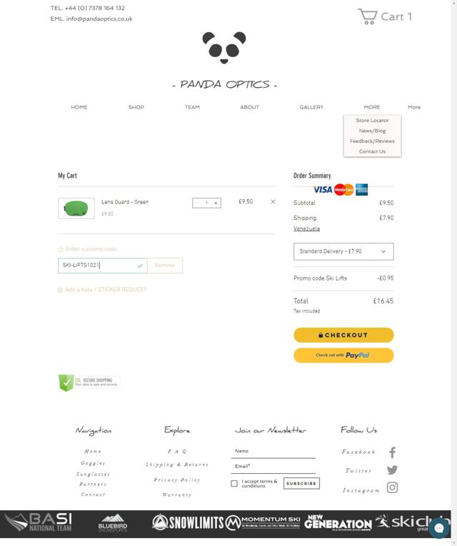 Ski-Lifts checkout page showing Ski-Lifts promo code box | Screenshot taken by SimplyCodes community member on Apr 10, 2021