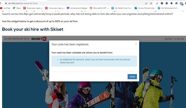 Ski-Lifts checkout page showing Ski-Lifts promo code box | Screenshot taken by SimplyCodes community member on Apr 12, 2023