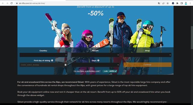 Ski-Lifts checkout page showing Ski-Lifts promo code box | Screenshot taken by SimplyCodes community member on Jul 28, 2022