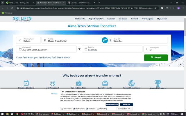 Ski-Lifts checkout page showing Ski-Lifts promo code box | Screenshot taken by SimplyCodes community member on Aug 24, 2024