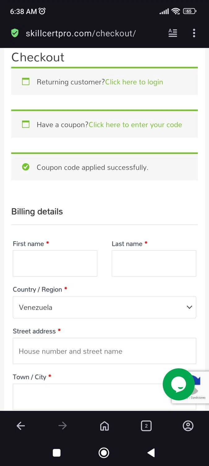 SkillCertPro checkout page showing SkillCertPro discount code box | Screenshot taken by SimplyCodes community member on Jan 20, 2026