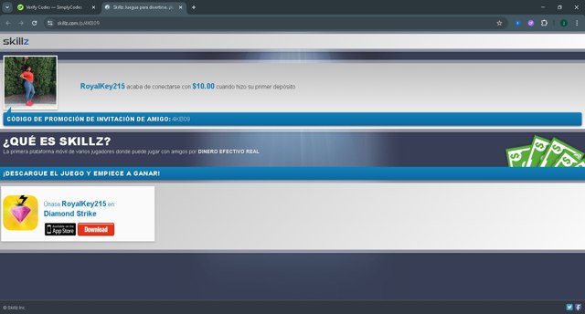 Skillz checkout page showing Skillz promo code box | Screenshot taken by SimplyCodes community member on Sep 1, 2025