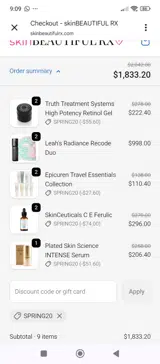 SPRING20 coupon verification screenshot