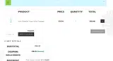 Welcome10 coupon verification screenshot