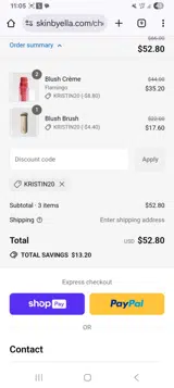 Skin by Ella Rose coupon verification screenshot