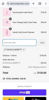 Natalia_baretti coupon verification screenshot