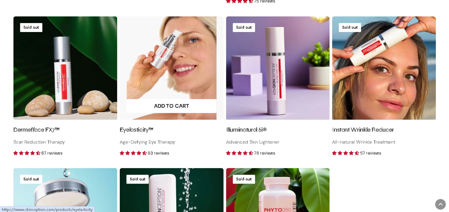 Skinception coupon code screenshot showing code SKIN10 applied at Skinception checkout page. Uploaded by SimplyCodes community member MoneyHunter5624 on Aug 18, 2025