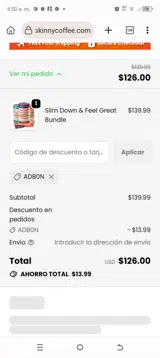 ADB0N coupon verification screenshot