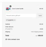 GOGETIT5 coupon verification screenshot