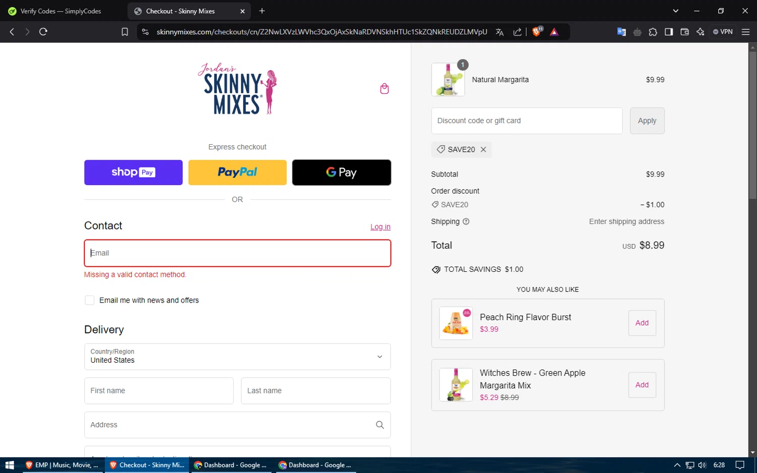how to use Skinny Mixes coupons