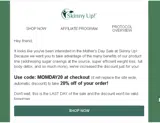 Skinny Up coupon verification screenshot