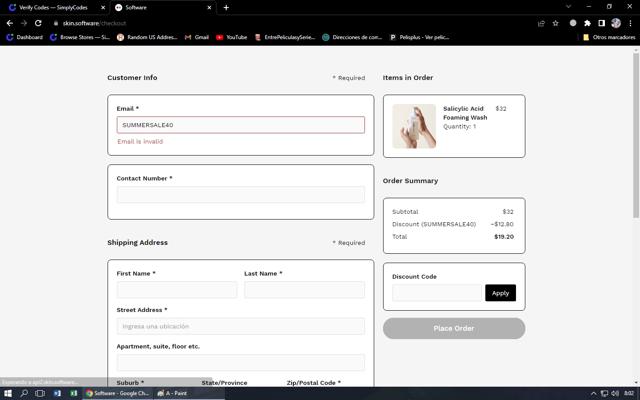 Software checkout page showing Software promo code box | Screenshot taken by SimplyCodes community member on Nov 19, 2022