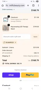 Silmarg20 coupon verification screenshot